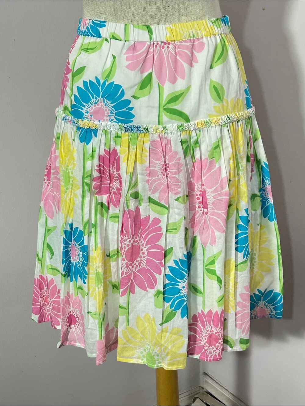 Vintage Lilly Pulitzer Floral Tiered Skirt XS - Picture 3 of 6